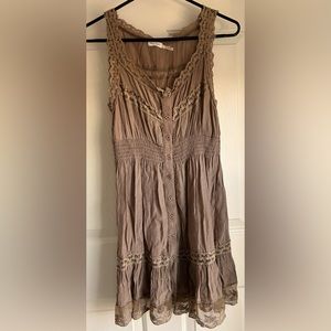 Blue Bird Lace dress, Beige brown, size Medium